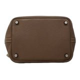 【6fa1556】エルメス ハンドバッグ ピコタンロックPM トリヨンクレマンス エトゥープ シルバー金具 □N刻印【中古】レディース