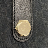 【6fa1557】グッチ トートバッグ GGキャンバス 153009 キャンバス ブラック ゴールド金具【中古】レディース