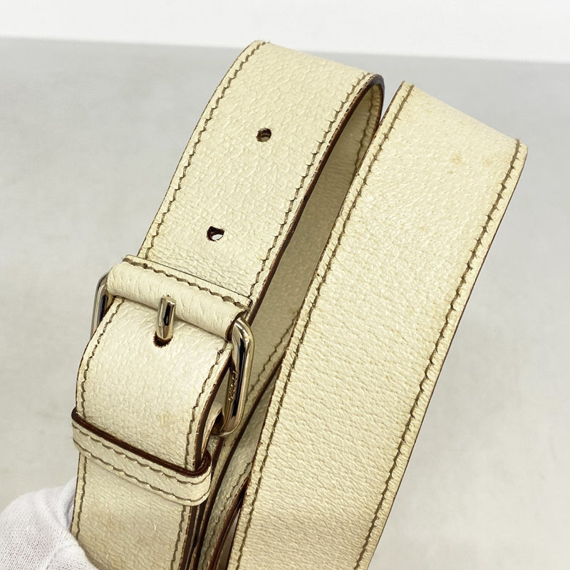 【6fa1559】グッチ ショルダーバッグ GGキャンバス 120841 キャンバス ピンク ホワイト ゴールド金具【中古】レディース