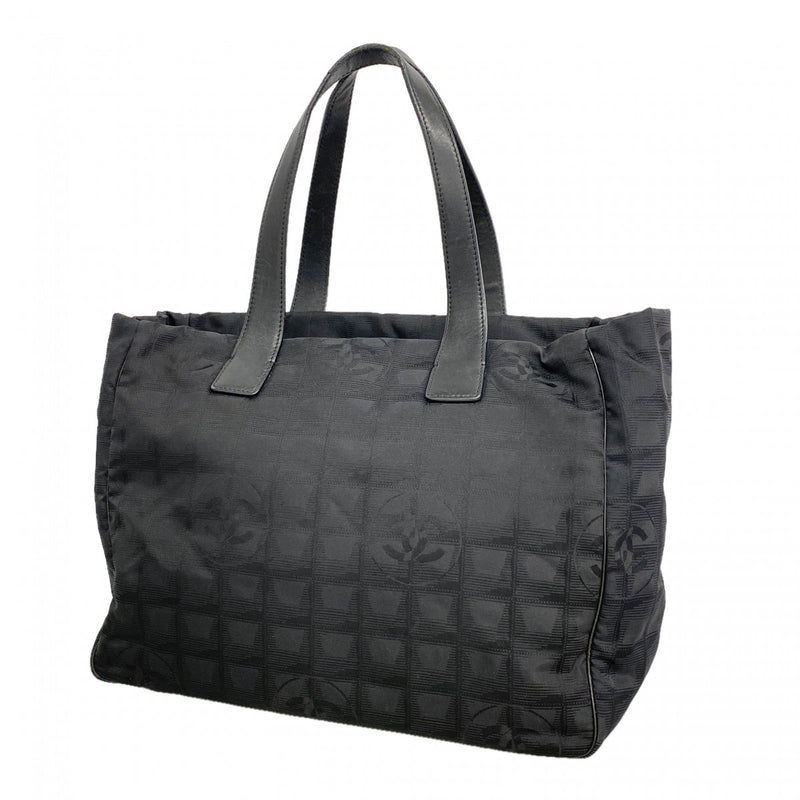【6fa1560】シャネル トートバッグ ニュートラベル ナイロン ブラック ゴールド金具【中古】レディース