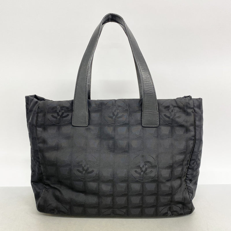【6fa1560】シャネル トートバッグ ニュートラベル ナイロン ブラック ゴールド金具【中古】レディース