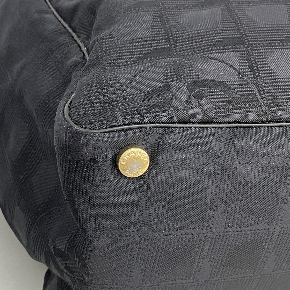 【6fa1560】シャネル トートバッグ ニュートラベル ナイロン ブラック ゴールド金具【中古】レディース