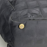【6fa1560】シャネル トートバッグ ニュートラベル ナイロン ブラック ゴールド金具【中古】レディース