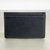 【6fa1561】シャネル カードケース レザー ブラック ゴールド金具【中古】レディース