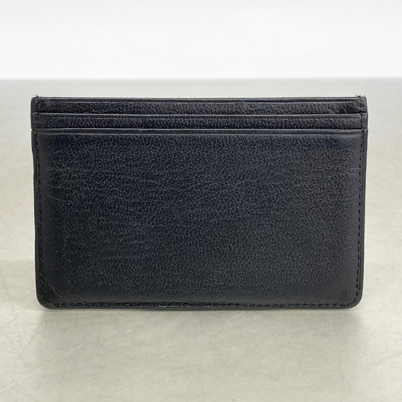 【6fa1561】シャネル カードケース レザー ブラック ゴールド金具【中古】レディース