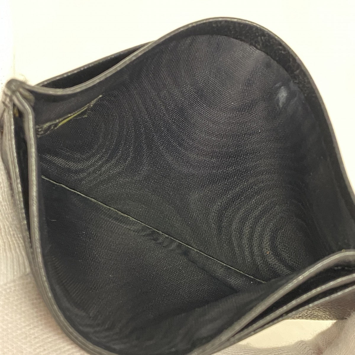 【6fa1561】シャネル カードケース レザー ブラック ゴールド金具【中古】レディース