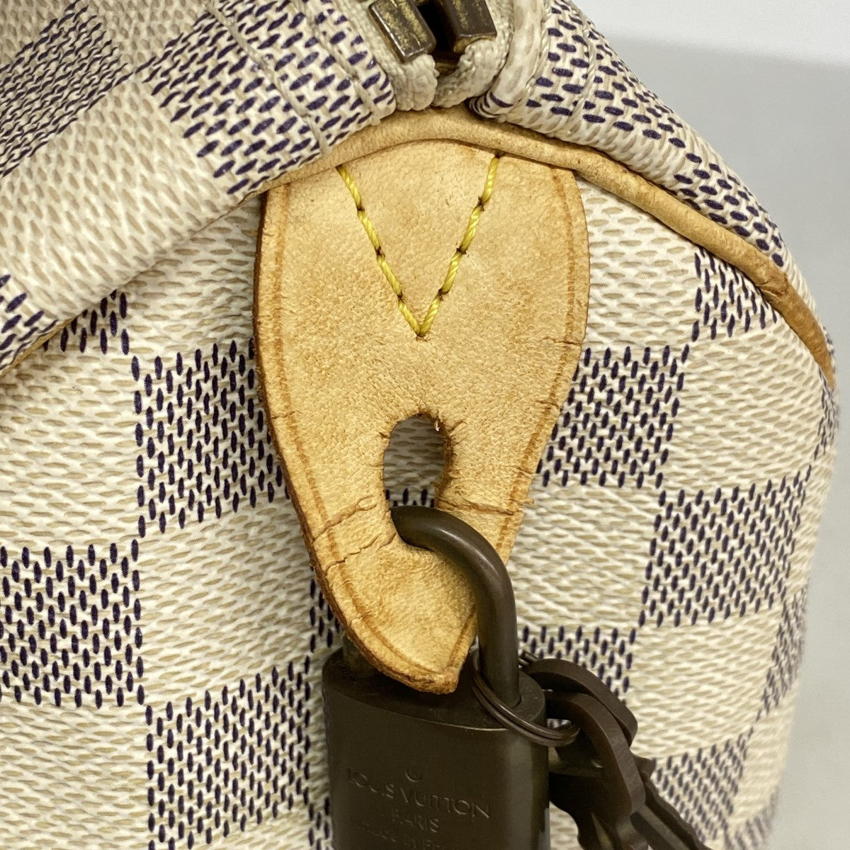 【6fa1563】ルイヴィトン ハンドバッグ ダミエ・アズール スピーディ25 N41371 ホワイト【中古】レディース