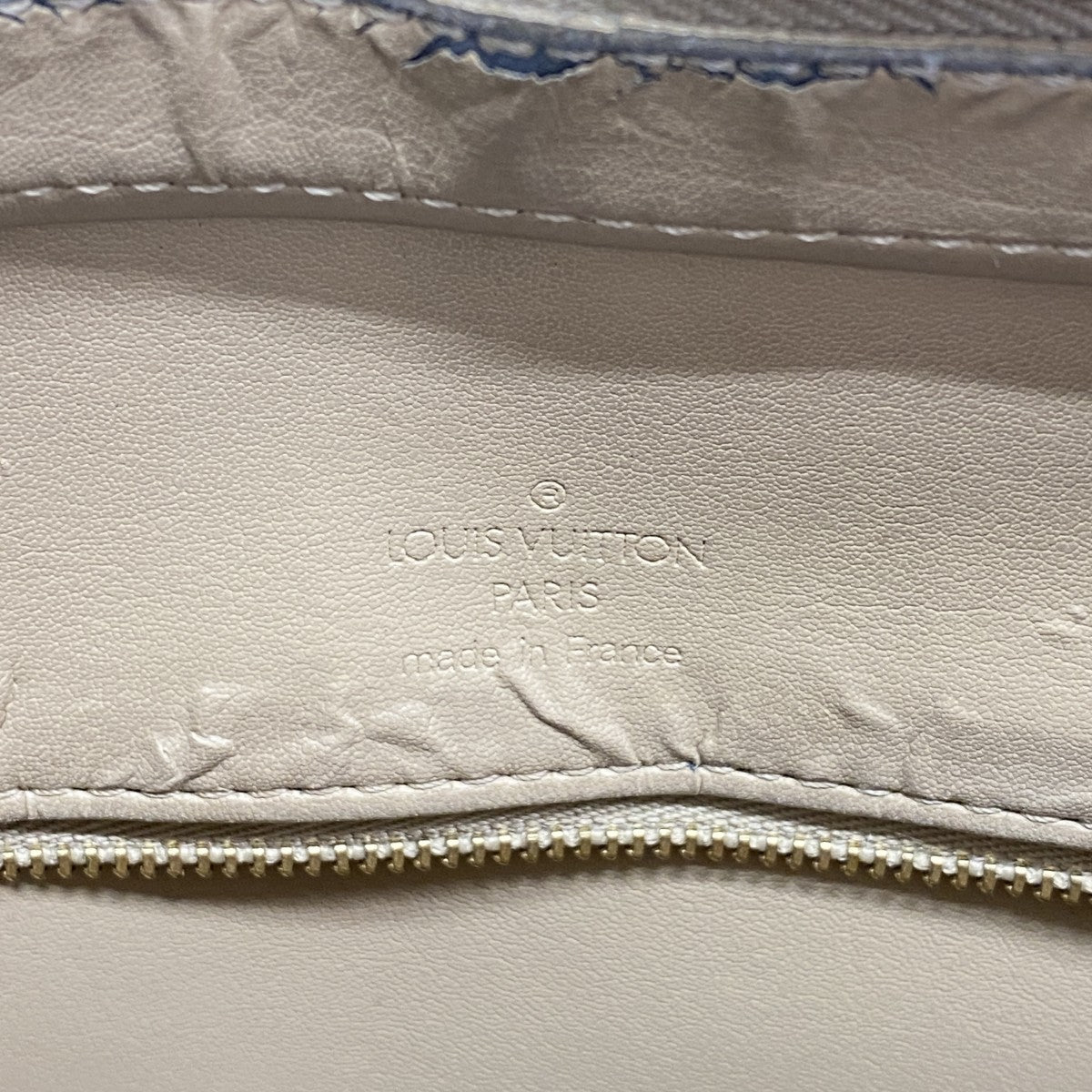【6fa1564】ルイヴィトン トートバッグ ヴェルニ ヒューストン M91004 ベージュ【中古】レディース
