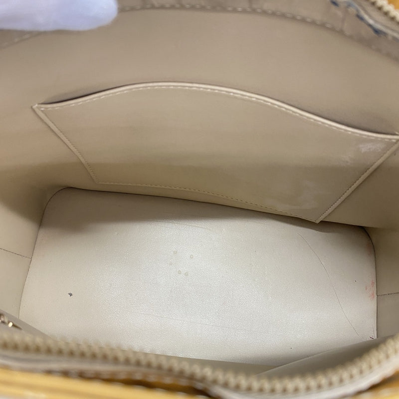 【6fa1564】ルイヴィトン トートバッグ ヴェルニ ヒューストン M91004 ベージュ【中古】レディース