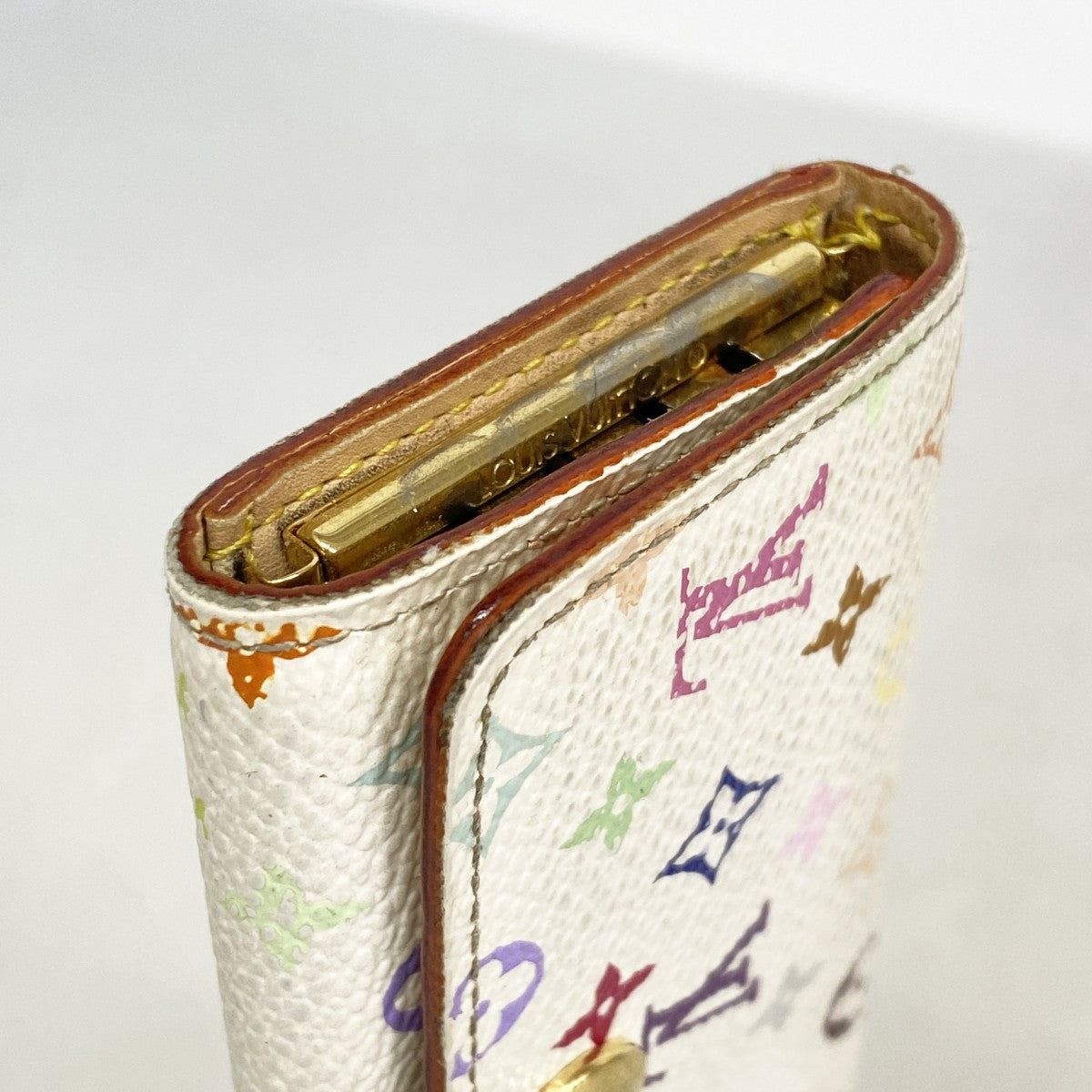 【6fa1566】ルイヴィトン キーケース モノグラム・マルチカラー ミュルティクレ4 M93731 ブロン【中古】レディース