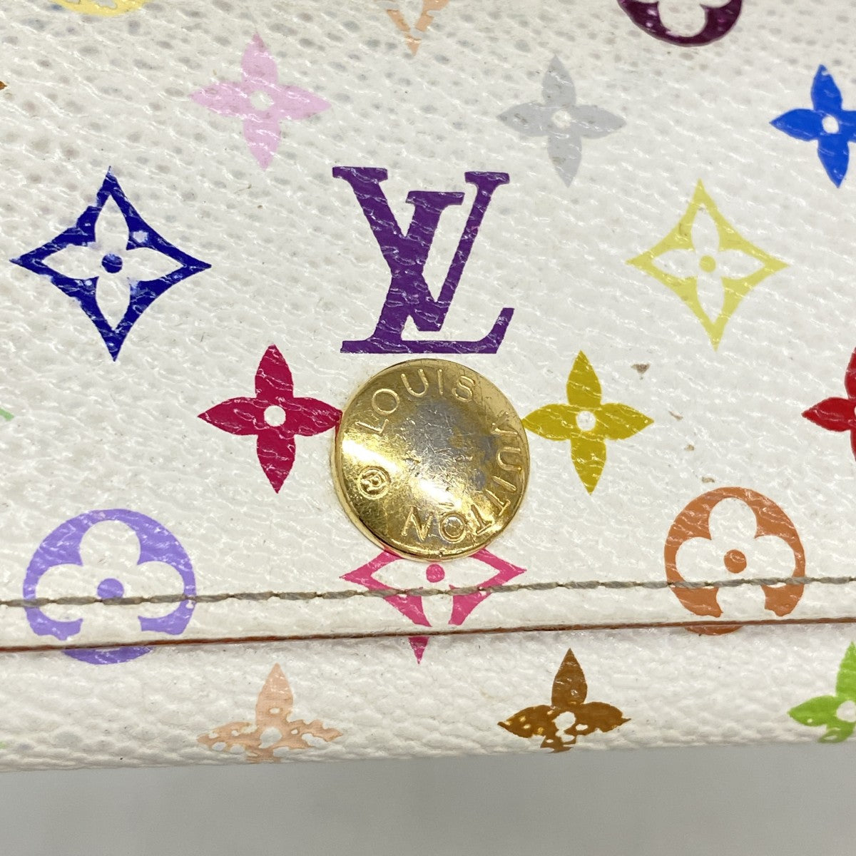 【6fa1566】ルイヴィトン キーケース モノグラム・マルチカラー ミュルティクレ4 M93731 ブロン【中古】レディース