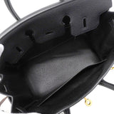 【6fa1568-g】エルメス ハンドバッグ バーキン25 トゴ ブラック ゴールド金具 K刻印【中古】レディース