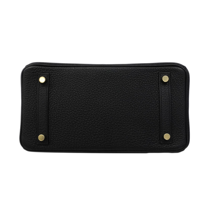 【6fa1568-g】エルメス ハンドバッグ バーキン25 トゴ ブラック ゴールド金具 K刻印【中古】レディース