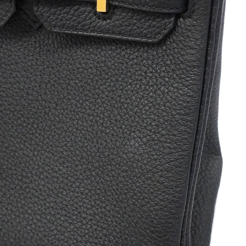 【6fa1568-g】エルメス ハンドバッグ バーキン25 トゴ ブラック ゴールド金具 K刻印【中古】レディース