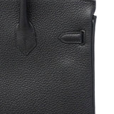 【6fa1568-g】エルメス ハンドバッグ バーキン25 トゴ ブラック ゴールド金具 K刻印【中古】レディース