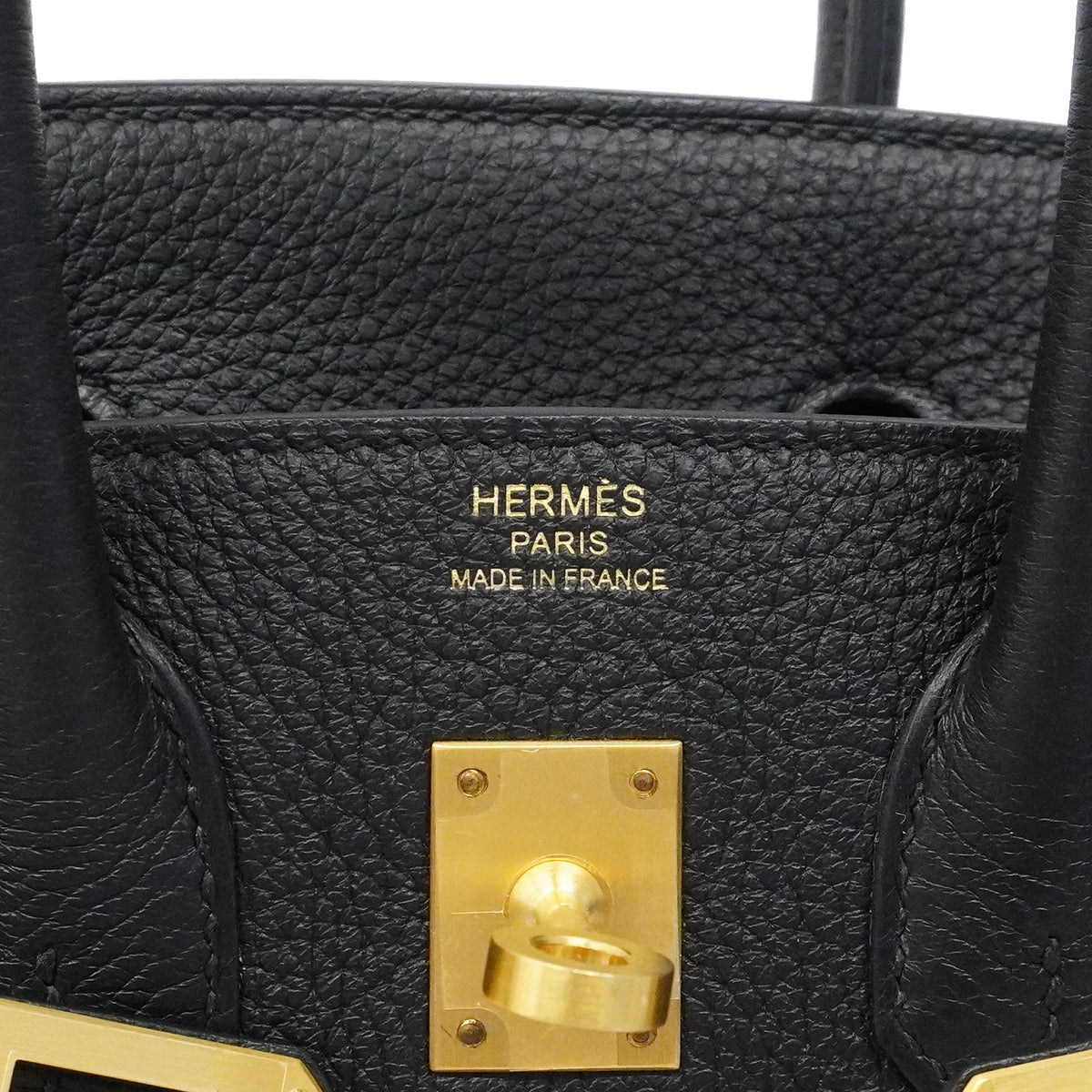 【6fa1568-g】エルメス ハンドバッグ バーキン25 トゴ ブラック ゴールド金具 K刻印【中古】レディース