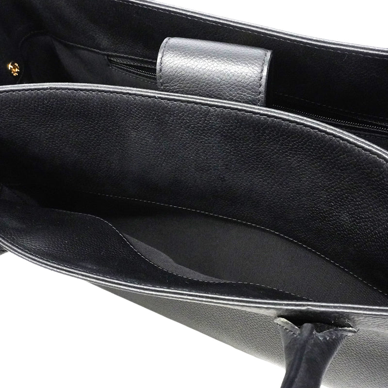 【6fa1570】シャネル ハンドバッグ エグゼクティブ キャビアスキン ブラック ゴールド金具【中古】レディース