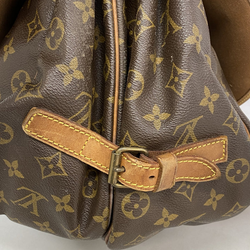 【6fa1604-h】ルイヴィトン ショルダーバッグ モノグラム ソミュール35 M42254 ブラウン【中古】レディース