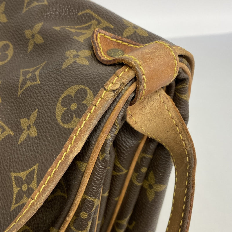 【6fa1604-h】ルイヴィトン ショルダーバッグ モノグラム ソミュール35 M42254 ブラウン【中古】レディース