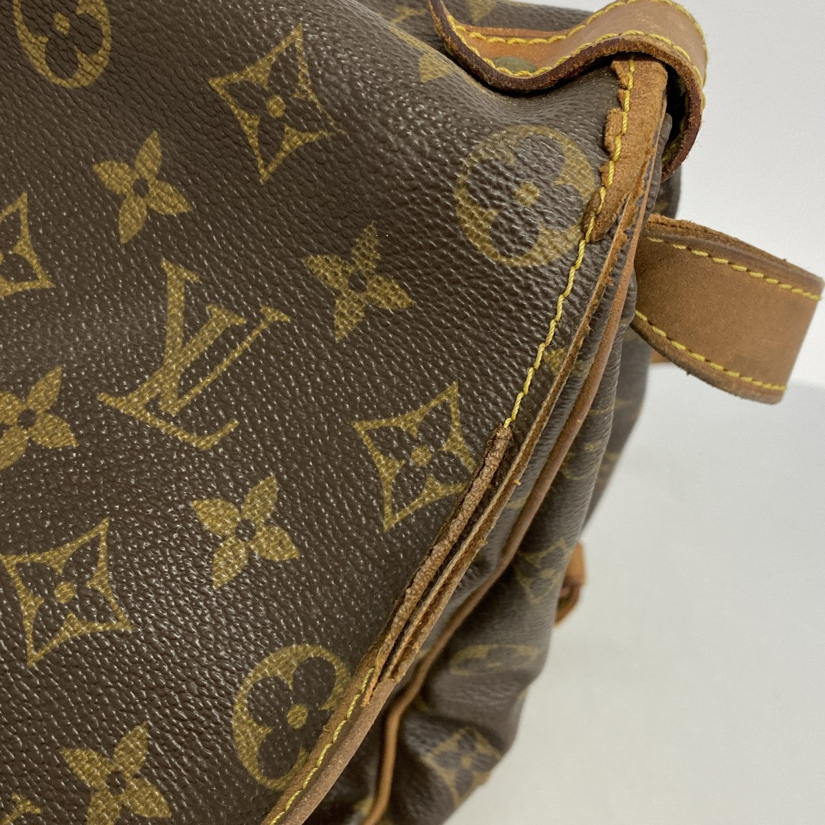 【6fa1604-h】ルイヴィトン ショルダーバッグ モノグラム ソミュール35 M42254 ブラウン【中古】レディース