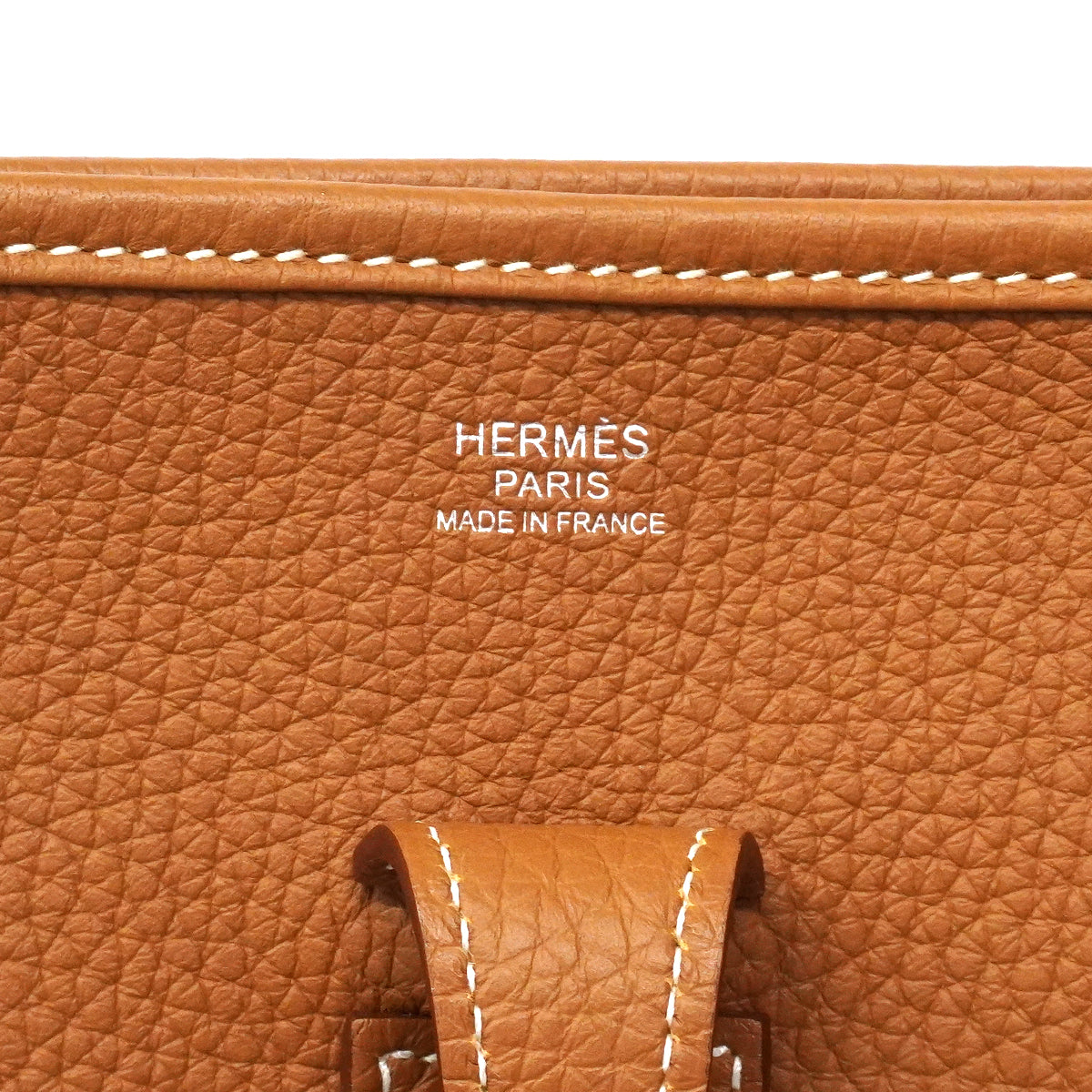 【6fa1611-h】エルメス ショルダーバッグ エヴリン3PM トリヨンクレマンス ゴールド シルバー金具 K刻印【中古】レディース