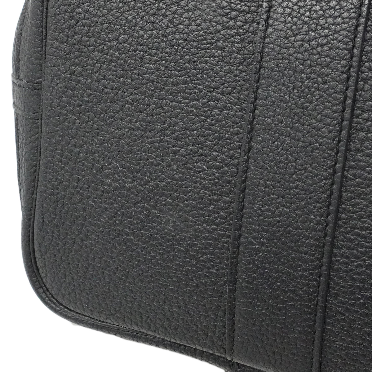 【6fa1612-h】エルメス トートバッグ ガーデンパーティPM ネゴンダ ブラック シルバー金具 D刻印【中古】レディース
