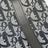 【6fa1652】クリスチャンディオール トートバッグ トロッター キャンバス ブラック シルバー金具【中古】レディース