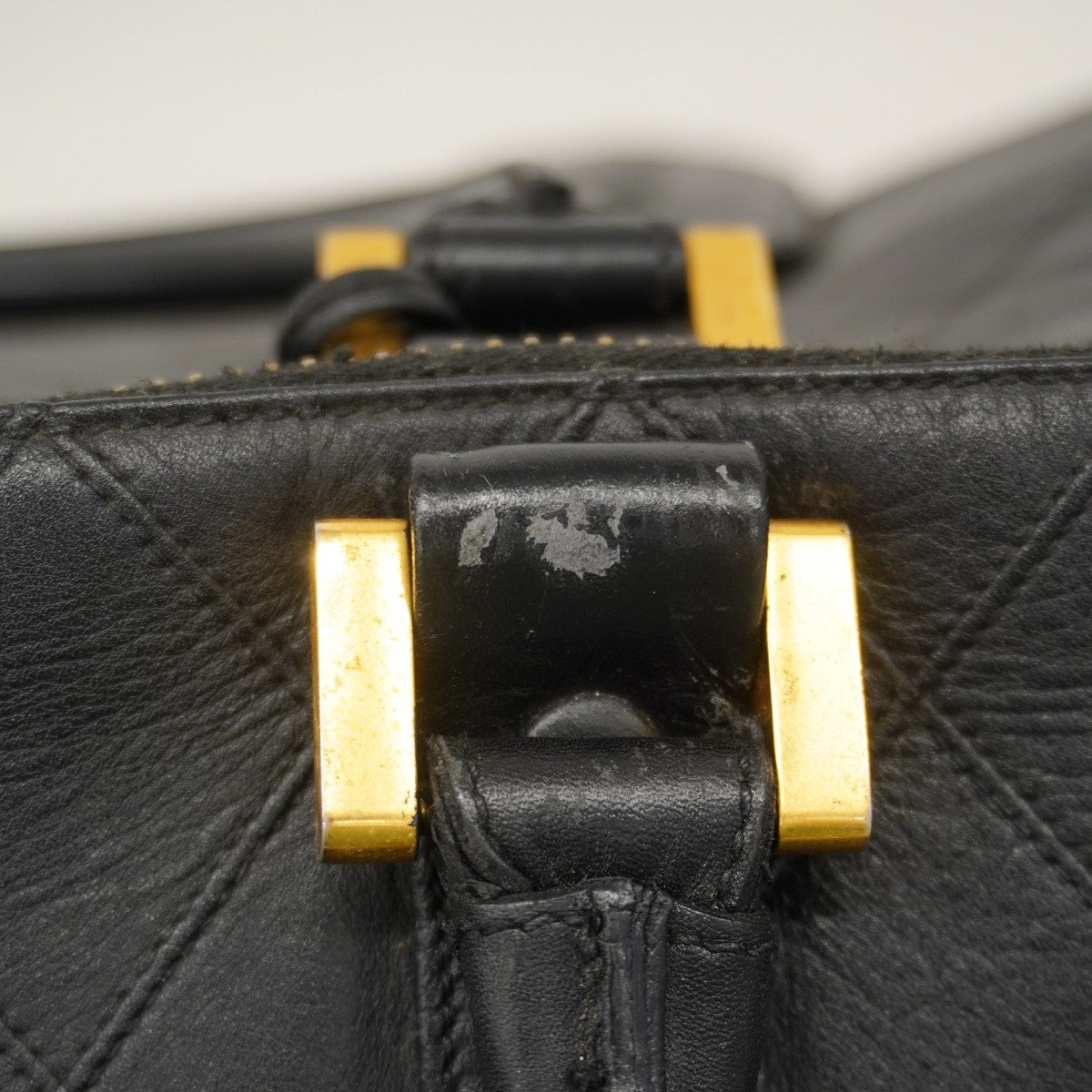 【6fa1665-k】シャネル ボストンバッグ ビコローレ ラムスキン ブラック ゴールド金具【中古】メンズ レディース ユニセックス