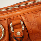【6fa1671-k】グッチ トートバッグ グッチシマ 285730 レザー オレンジ シャンパンゴールド金具 2wayバッグ【中古】レディース