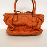 【6fa1671-k】グッチ トートバッグ グッチシマ 285730 レザー オレンジ シャンパンゴールド金具 2wayバッグ【中古】レディース