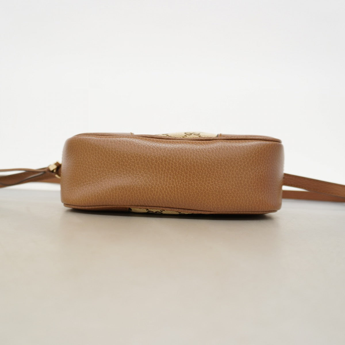【6fa1678-k】グッチ ショルダーバッグ GGキャンバス 449413 キャンバス ブラウン シャンパンゴールド金具【中古】レディース