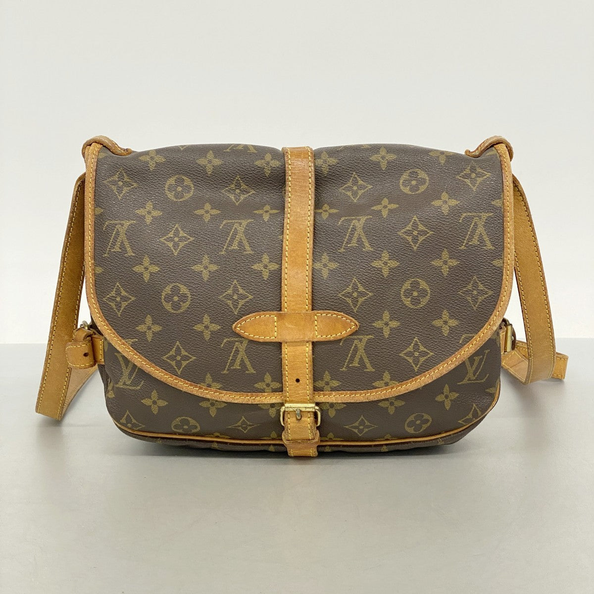 【6fa1688】ルイヴィトン ショルダーバッグ モノグラム ソミュール30 M42256 ブラウン【中古】レディース