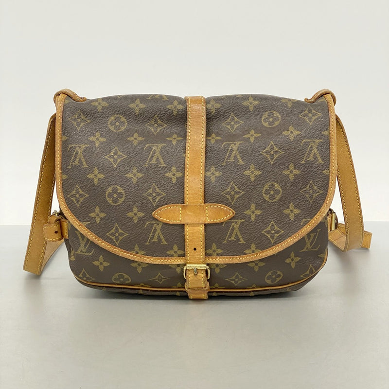【6fa1688】ルイヴィトン ショルダーバッグ モノグラム ソミュール30 M42256 ブラウン【中古】レディース