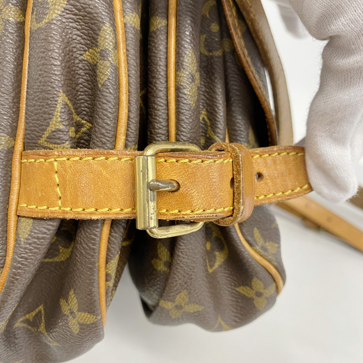 【6fa1688】ルイヴィトン ショルダーバッグ モノグラム ソミュール30 M42256 ブラウン【中古】レディース