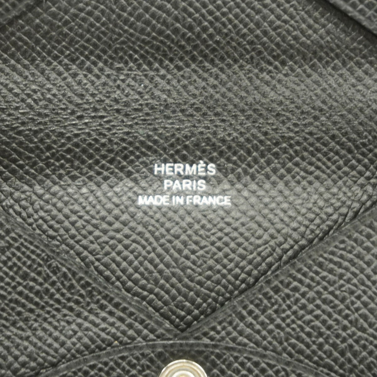 【6fa1714】エルメス カードケース カルヴィ ヴォーエプソン ブラック シルバー金具 Y刻印【中古】メンズ レディース ユニセックス