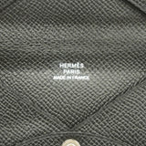 【6fa1714】エルメス カードケース カルヴィ ヴォーエプソン ブラック シルバー金具 Y刻印【中古】メンズ レディース ユニセックス
