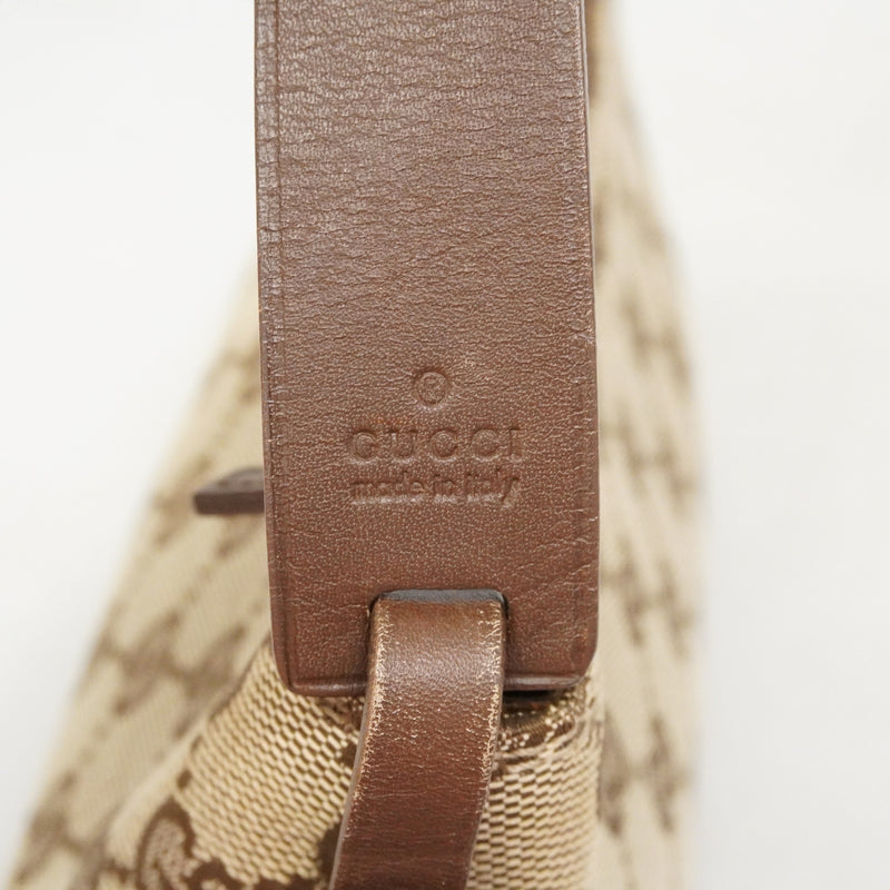 【6fa1725】グッチ ポーチ GGキャンバス 103399 キャンバス ベージュ ゴールド金具【中古】レディース