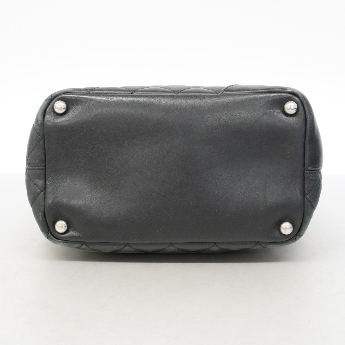 【6fa1726】シャネル トートバッグ カンボン ラムスキン ブラック シルバー金具【中古】レディース