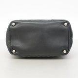 【6fa1726】シャネル トートバッグ カンボン ラムスキン ブラック シルバー金具【中古】レディース