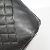 【6fa1726】シャネル トートバッグ カンボン ラムスキン ブラック シルバー金具【中古】レディース