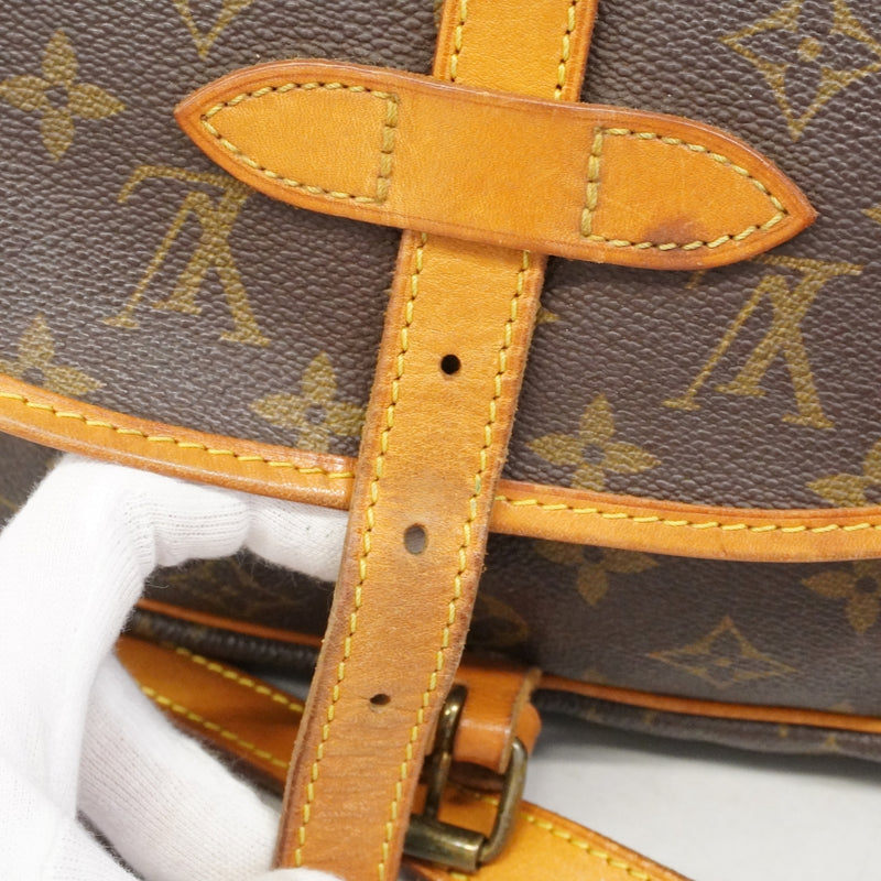 【6fa1729】ルイヴィトン ショルダーバッグ モノグラム ソミュール30 M42256 ブラウン【中古】レディース