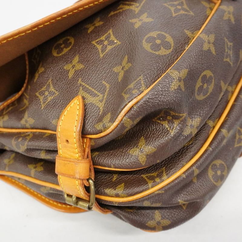 【6fa1729】ルイヴィトン ショルダーバッグ モノグラム ソミュール30 M42256 ブラウン【中古】レディース