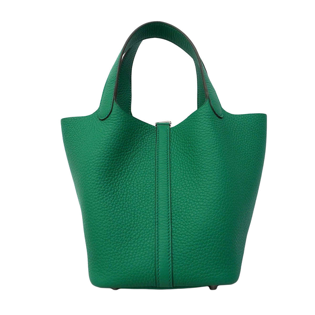 【6fa1745】エルメス ハンドバッグ ピコタンロックPM トリヨンクレマンス ミント シルバー金具 G刻印【中古】レディース