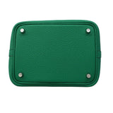 【6fa1745】エルメス ハンドバッグ ピコタンロックPM トリヨンクレマンス ミント シルバー金具 G刻印【中古】レディース