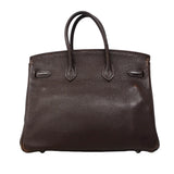 【6fa1746】エルメス ハンドバッグ バーキン25 トリヨンクレマンス ハバナ シルバー金具 □J刻印【中古】レディース