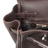 【6fa1746】エルメス ハンドバッグ バーキン25 トリヨンクレマンス ハバナ シルバー金具 □J刻印【中古】レディース
