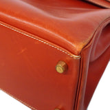 【6fa1747】エルメス ハンドバッグ ケリー32 ボックスカーフ サンギーヌ ゴールド金具 ○Z刻印【中古】レディース