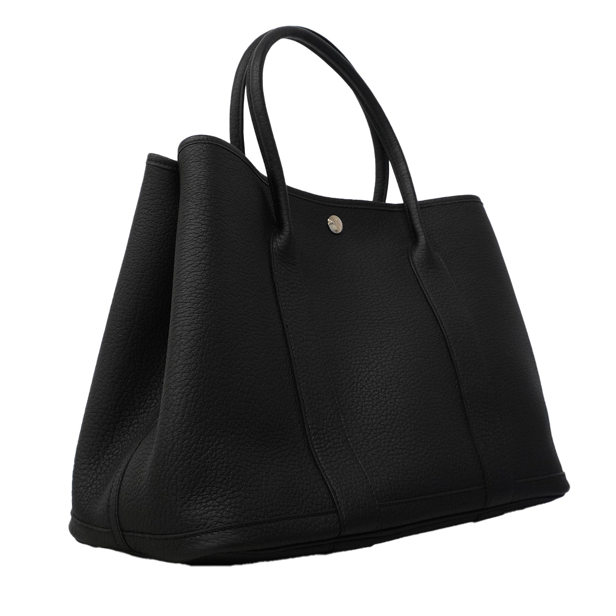 【6fa1748】エルメス トートバッグ ガーデンパーティPM ネゴンダ ブラック シルバー金具 W刻印【中古】レディース