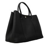 【6fa1748】エルメス トートバッグ ガーデンパーティPM ネゴンダ ブラック シルバー金具 W刻印【中古】レディース