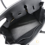 【6fa1750-g】エルメス ハンドバッグ バーキン25 トゴ ブラック ゴールド金具 G刻印【中古】レディース